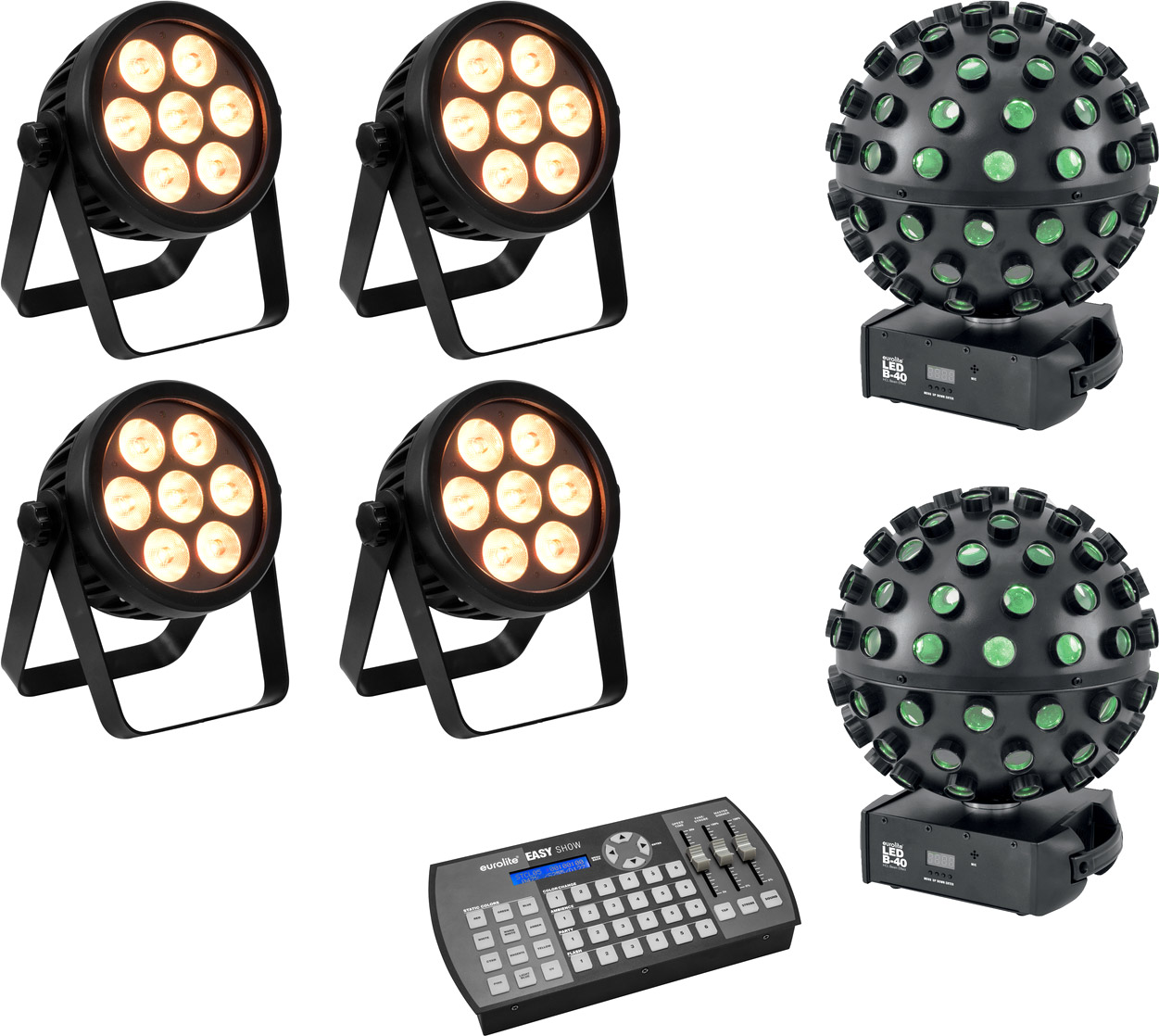 Eurolite Set X Led C Silent Slim Spot X Led B Hcl Easy Show