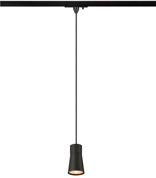 SLV PURI 2.0 Cone, 1~ Pendelleuchte, GU10, Pendellänge 200cm, 1x max. 6W, schwarz