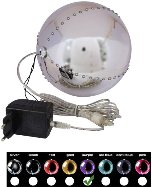 EUROPALMS LED Snowball 15cm, lila