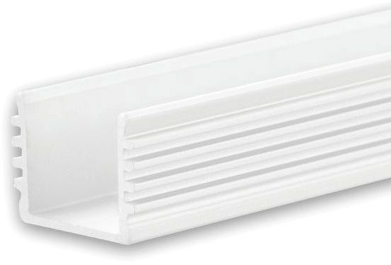 ISOLED LED Aufbauprofil SURF12 BORDERLESS Aluminium pulverbeschichtet weiß RAL 9010, 200cm