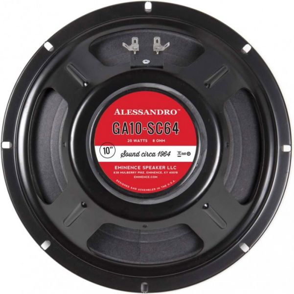 Eminence George Alessandro 10-SC64 10" Lautsprecher 20 W 8 Ohm