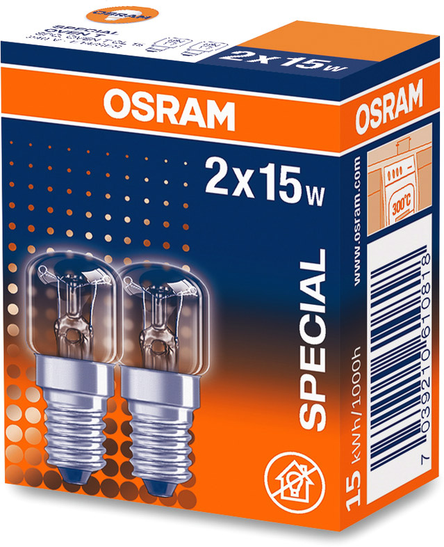  3 bombillas OSRAM de 15 W E14 / SES de hasta 300 grados para  horno especial en T [240 V] : Herramientas y Mejoras del Hogar