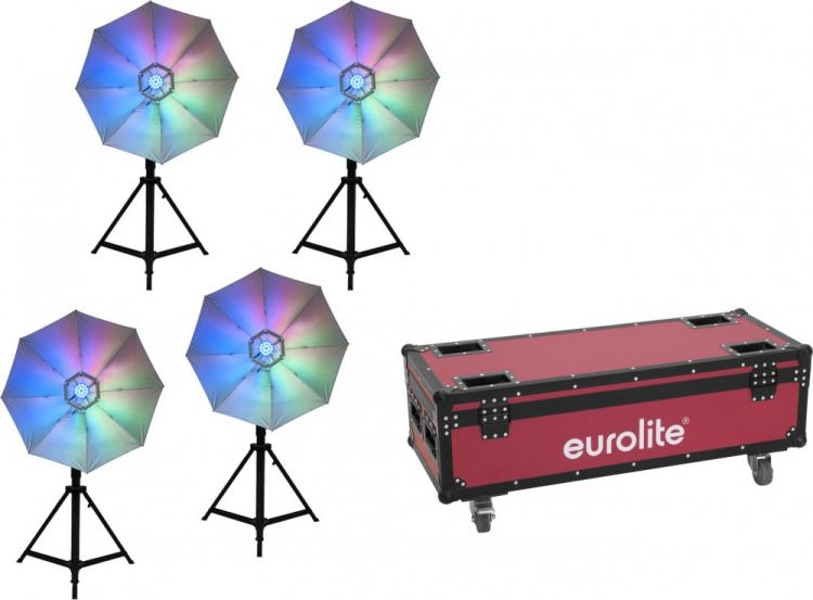 EUROLITE Set 4x LED Umbrella 95 + Case