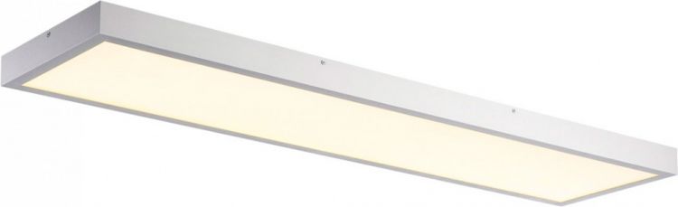 SLV PANEL 1200x300mm LED Indoor Deckenaufbauleuchte, 3000K, silbergrau