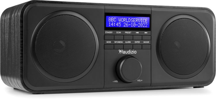 Audizio Novara DAB+ Stereo Radio Schwarz -B-Stock-