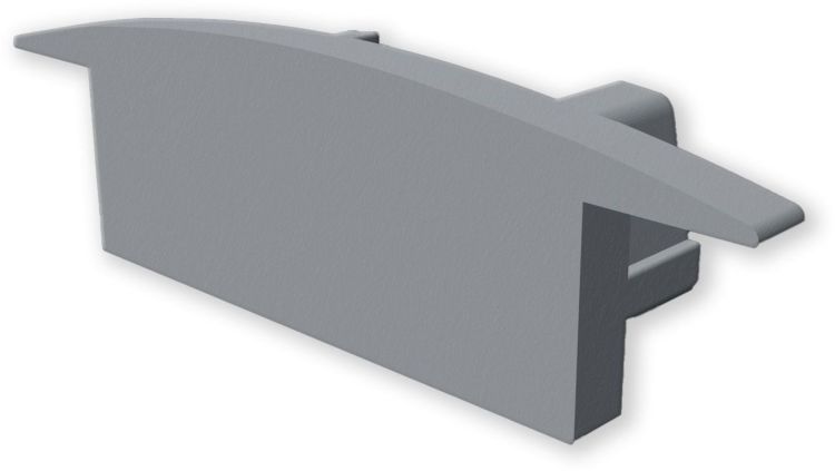 ISOLED Endkappe EC229 für Profil MINI-EB V2, grau, gerade, 1 STK