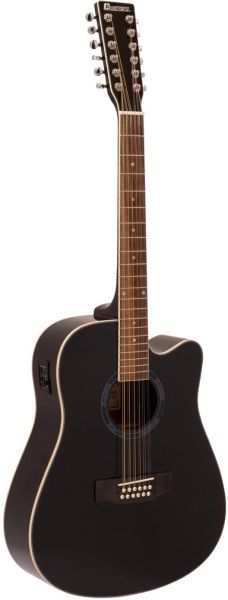 DIMAVERY DR-612 Western-Gitarre 12-saitig, schwarz