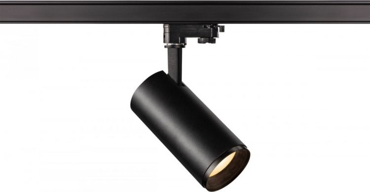 SLV NUMINOS, spot pour rail 3 allumages, intérieur, 36°, noir, LED, 20,1W, 2700K, variable Triac