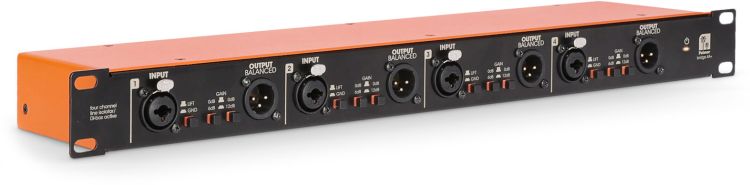 Palmer BRIDGE 4A+ - 4-kanalige, aktive DI-Box/Line-Isolation-Box im 19"-Rackformat