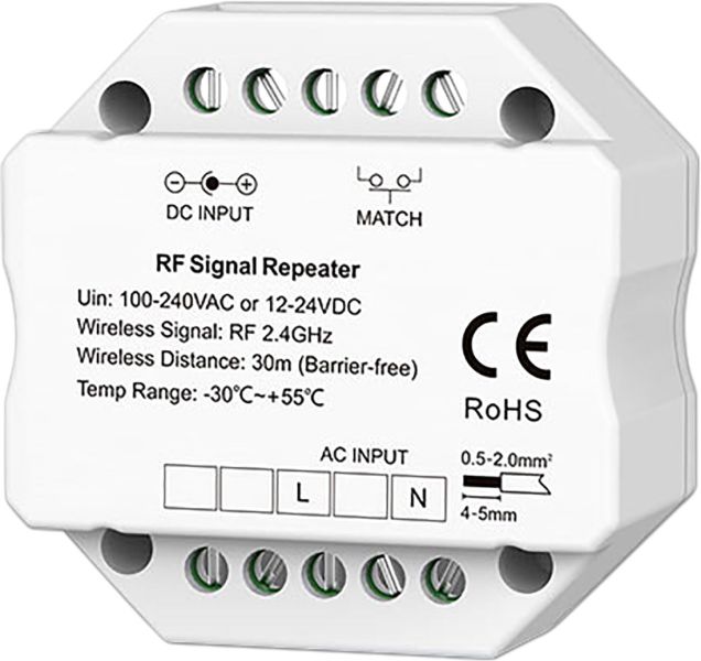 ISOLED Sys-Pro Mesh Signal Repeater, max. 30m, 12-24V DC / 100-240V AC