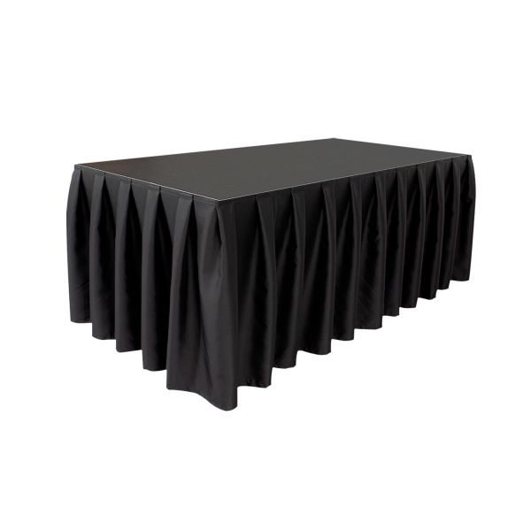 Wentex Stage Skirt MCS 8.85 oz/yd² Schwarz - 25' x 16" (B x H) - plissiert