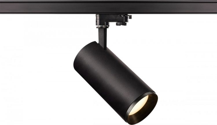 SLV NUMINOS, spot pour rail 3 allumages, intérieur, 36°, noir, LED, 28W, 3000K, variable Triac