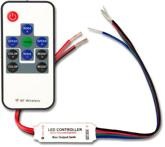 ISOLED LED Strip Mini RGB Funk-Fernbedienung, 3 Kanal, 12-24V DC 3x2A