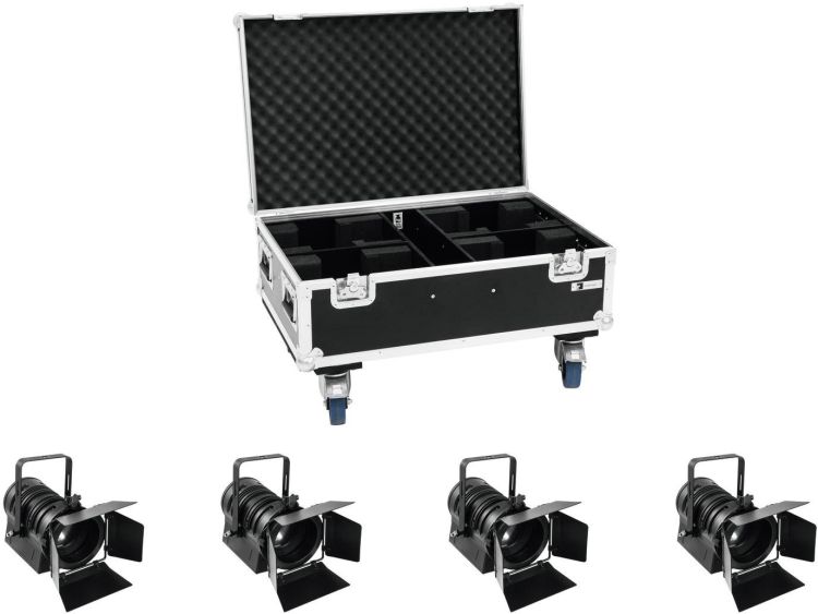 EUROLITE Set 4x LED THA-40PC sw + Case