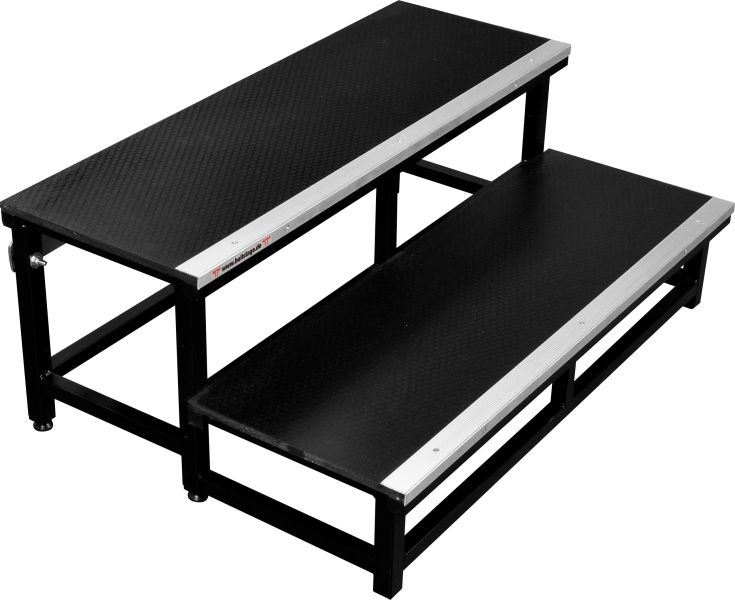 Bullstage Anstelltreppe 2-stufig für Bühnenhöhen bis 60 cm -B-Stock-