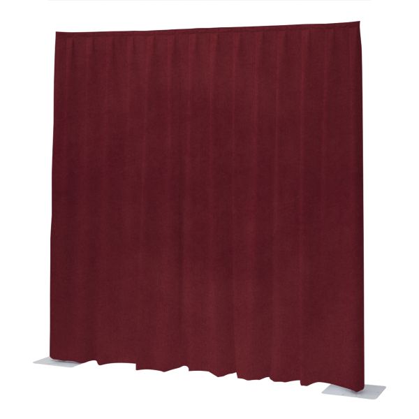 Wentex P&D Vorhang Napoli Velvet Red - 11' x 14' (B x H) - plissiert