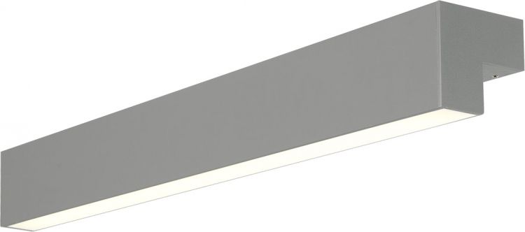 SLV L-LINE 60 LED Wand- und Deckenleuchte, IP44, 3000K, 700lm, grau