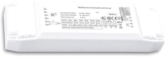 ISOLED LED Konstantstrom Trafo 700/800/900/950/1050/1200mA, 40W, Push/1-10V/DALI dimmbar, SELV