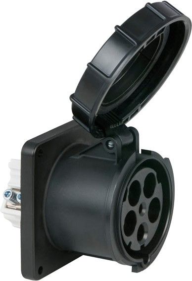 PCE CEE 125A 400V 5p Sockel female - Schwarz, IP67