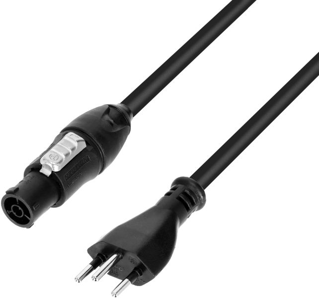 Adam Hall Cables 5 STAR TCON 0150 CH - Netzkabel | Neutrik TRUE1® x SEV M12 | 1,5 m