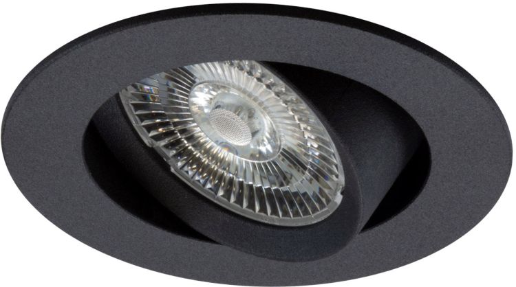 ISOLED LED Einbauleuchte Slim68 MiniAMP schwarz, rund, 8W, 24V DC, neutralweiß, dimmbar