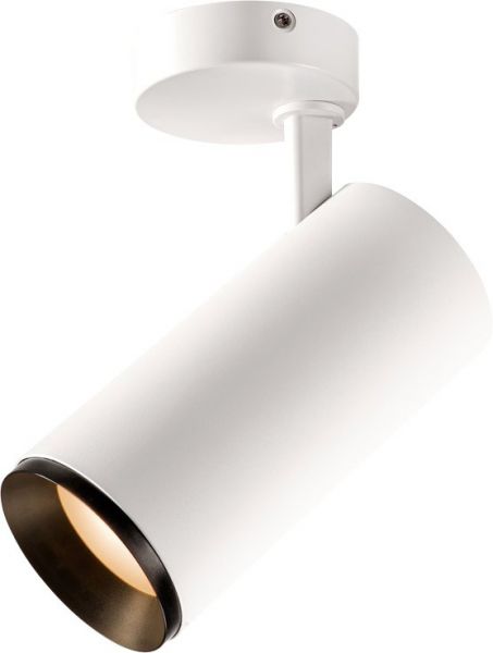 SLV NUMINOS® SPOT PHASE L, Indoor, luminaria de superficie de techo led blanco/negro 2700 K 36 °