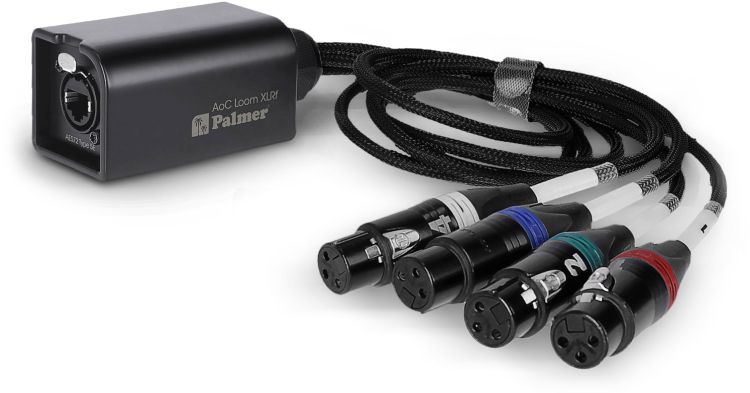 Palmer AoC Loom XLRf - Audio over Cat Multicore-Adapterkabel von etherCON auf 4 x XLR female