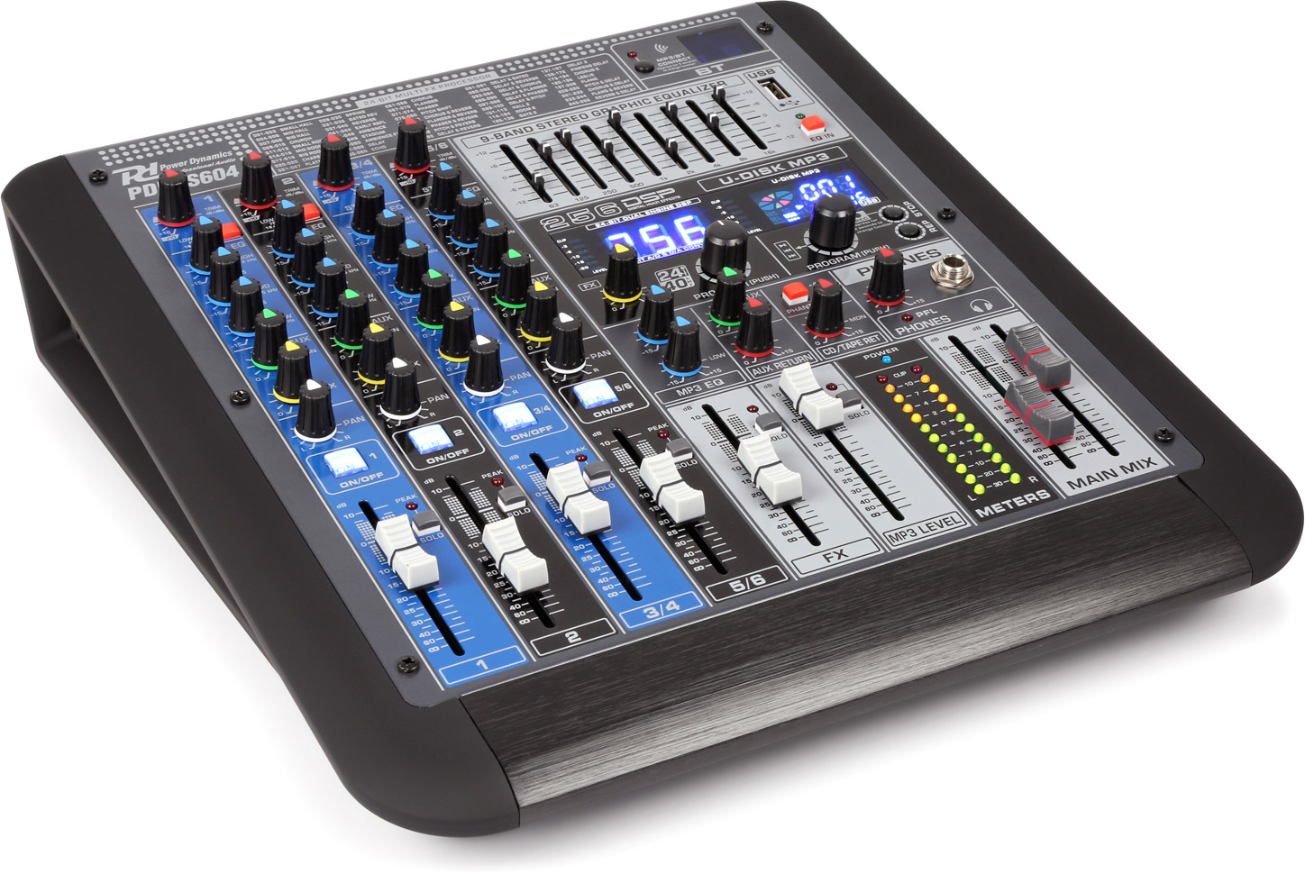 Table de mixage Audio à 3 canaux, panneau de son stéréo numérique BT,  Console système DSP