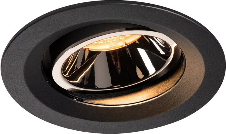 SLV NUMINOS® MOVE DL M, Indoor, luminaria empotrada de techo led negro/cromo 2700 K 40 °