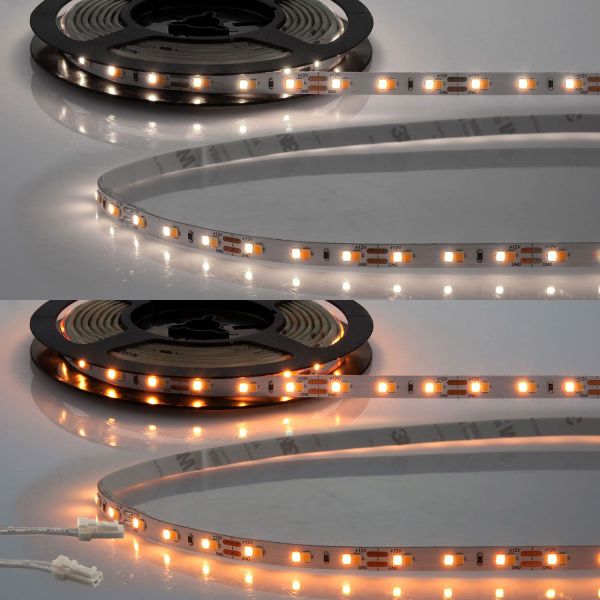 ISOLED LED CRI919/940 MiniAMP Flexband, 12V, 10W, weißdynamisch, 250cm, beidseitiges Kabel mit