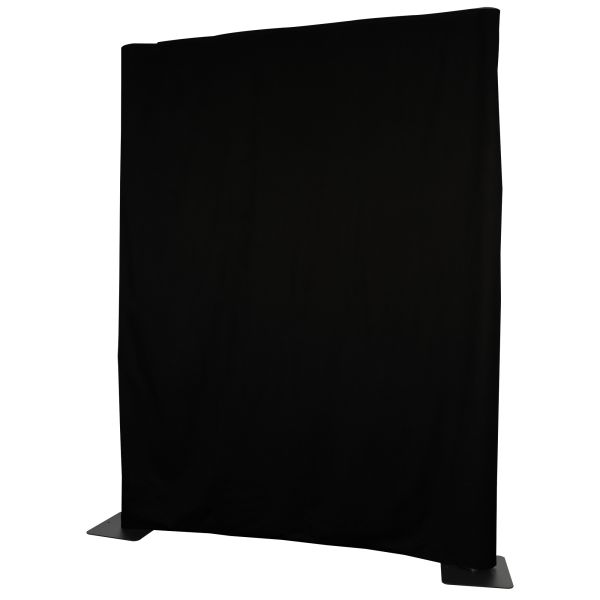 Wentex P&D Vorhang Napoli Samt Schwarz - 9' x 4' (B x H) - ungefaltet