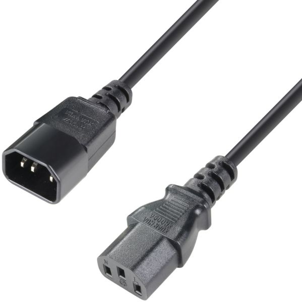 Adam Hall Cables 4 STAR PLK 0050 - Netzkabel | Adam Hall® IEC C13 x IEC C14 | 0,5 m