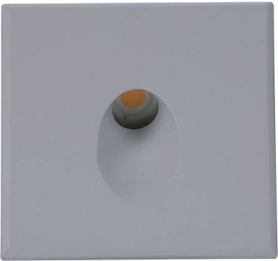 ISOLED Cover Aluminium eckig 1 silbergrau für Wandeinbauleuchte Sys-Wall68