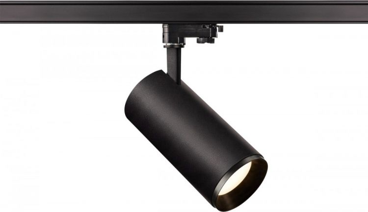 SLV NUMINOS, spot pour rail 3 allumages, intérieur, 24°, noir, LED, 28W, 4000K, variable Triac