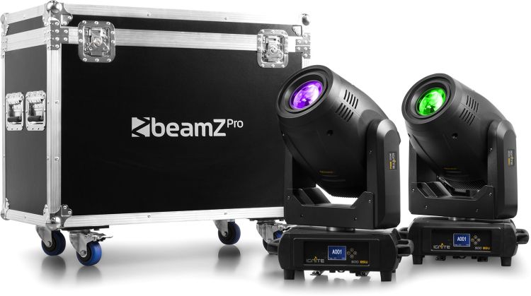 beamZ Pro IGNITE300LED Moving Head BSW 2Stück im Flightcase