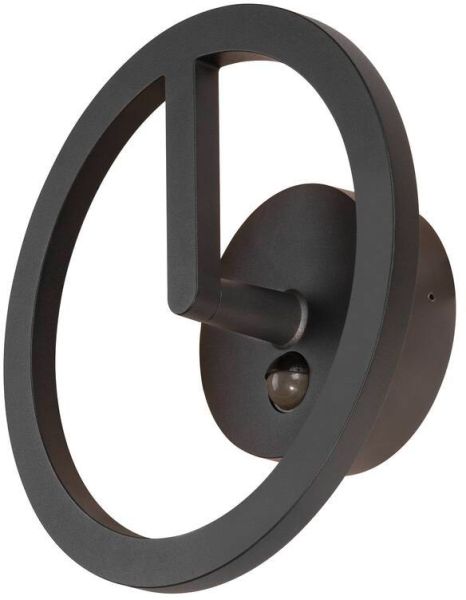 SLV Q-RING, Wandleuchte, Sensor, 3000K, IP54, schwarz