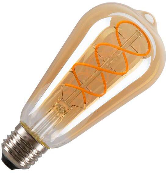 SLV LED ST64, LED-Leuchtmittel, gold, E27, 4W, 2000K