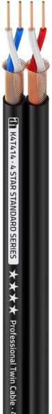 Adam Hall Cables 4 STAR T 414 - Twin Mikrofonkabel 4 Leiter mit 0,14 mm² AWG26 | Standard Series