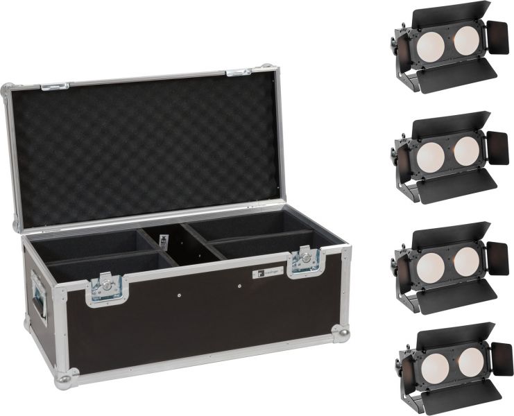 EUROLITE Set 4x LED CBB-2 WW/CW Fairlight + Case