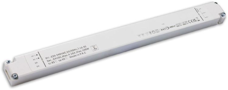 ISOLED LED CCT PWM-Trafo 24V/DC, 0-100W, 2 Kanal, ultraslim, Push/DALI-2 DT8 dimmbar, SELV