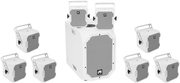 OMNITRONIC Set BOB-10A ws + 8x BOB-4 ws