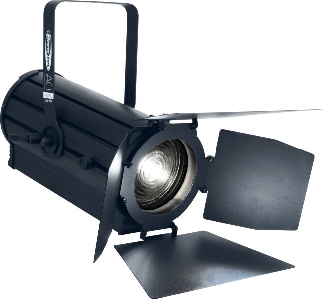 Showtec ACT Fresnel 150 WW Kompakter, warmweißer LED-Fresnelscheinwerfer mit 150 W für Theater