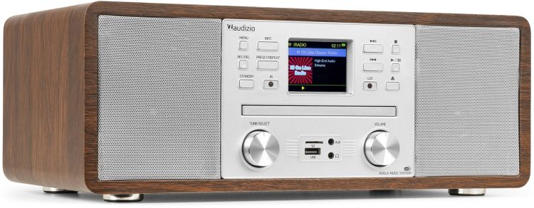 Audizio Avola Digitales Musiksystem CD/BT/DAB+/Internet Silber