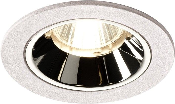 SLV NUMINOS® DL S, Indoor LED Deckeneinbauleuchte weiß/chrom 4000K 55° inkl. Blattfedern