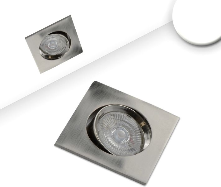 ISOLED LED Einbauleuchte Slim68 Alu gebürstet, eckig, 9W, neutralweiß, dimmbar