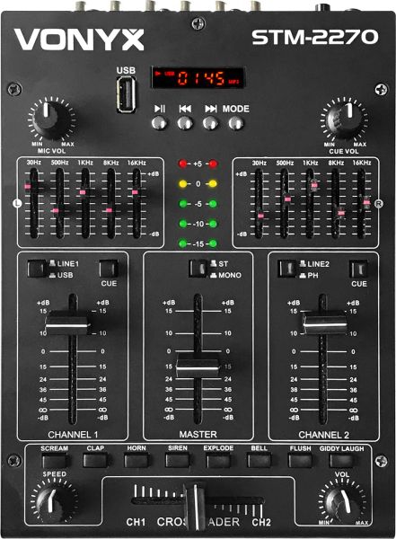 Vonyx STM2270 4-Kanal-Mischpult Soundeffekte USB/MP3/BT -B-Stock-