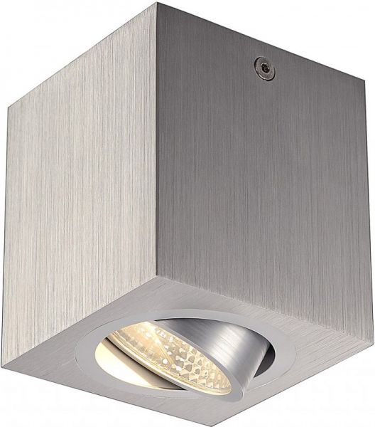 SLV UNO LUX, brushed aluminium, square, LED, 6W, 38°, 3000K, incl. driver