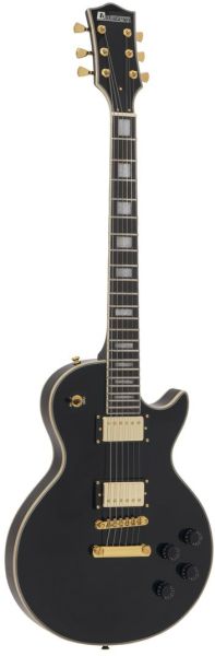 DIMAVERY LP-530 E-Gitarre, schwarz/gold