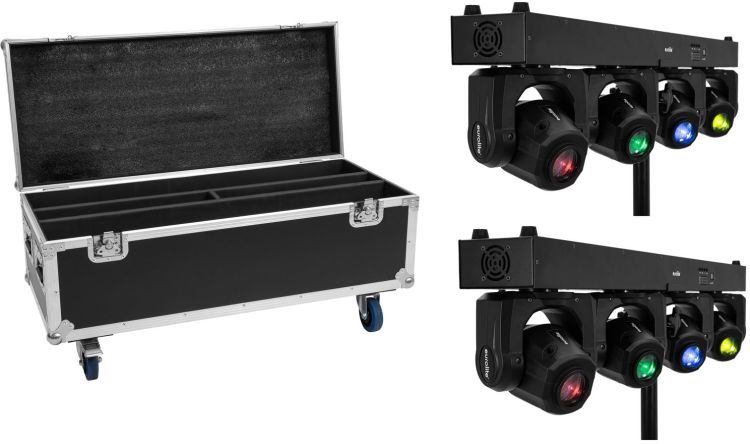 EUROLITE Set 2x LED TMH Bar S120 + Case mit Rollen