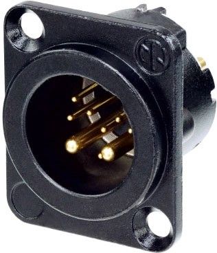 Neutrik NC 10 MD LX B 8 + 2-poliger XLR Einbaustecker male